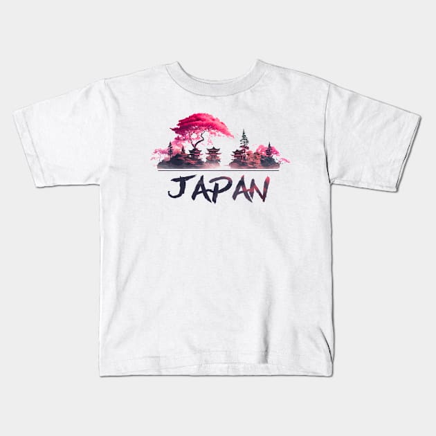 Japan Kids T-Shirt by Meca-artwork